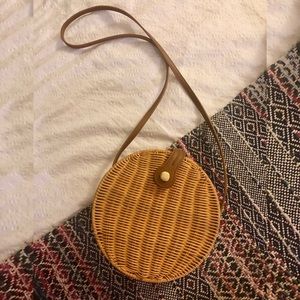 Wicker Woven Circle Bag